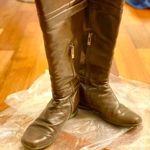 Pre-owned boots - coffee brown